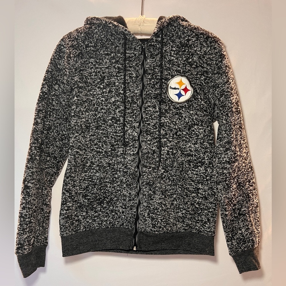 Pittsburgh Steelers Zip Hoodie - Bkack/grey - Size Small